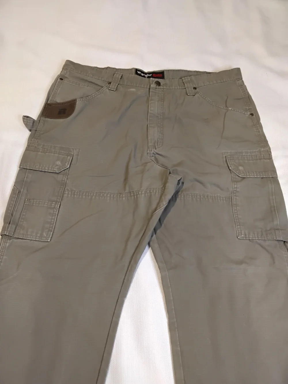 Wrangler Riggs Workwear Men's Cargo Pants in Olive-Taupe Sz 40x32.